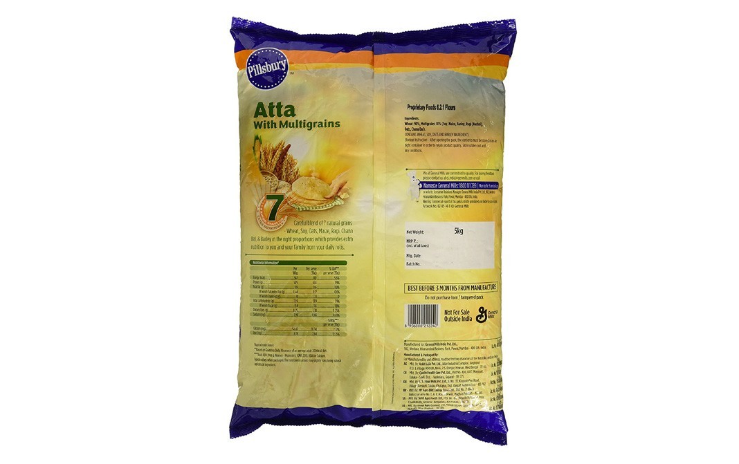 Pillsbury Atta with Multigrains    Pack  5 kilogram